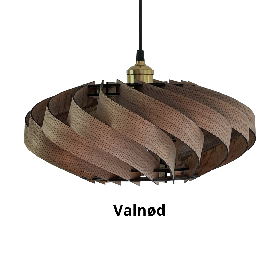 DAHLIA LAMPE I VALNØDDETRÆ