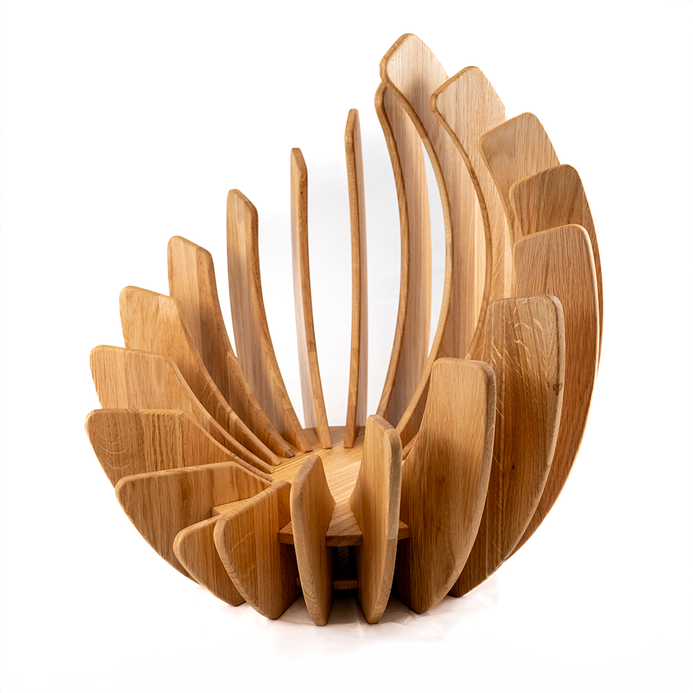 BIG LEAF Ø50cm | LYSESTAGE/SKULPTUR | MASSIVT EGETRÆ