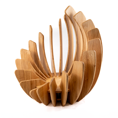 BIG LEAF Ø50cm | LYSESTAGE/SKULPTUR | MASSIVT EGETRÆ