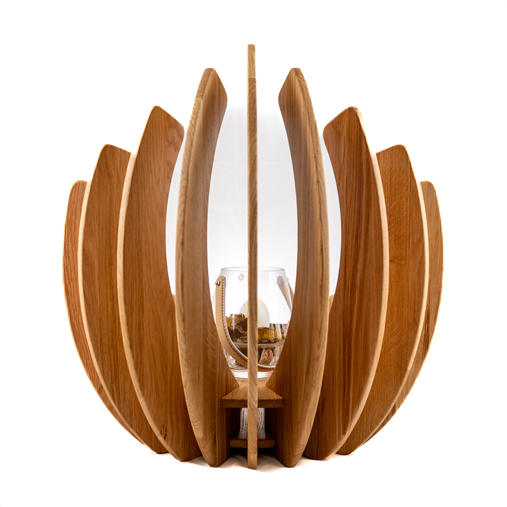 BIG LEAF Ø50cm | LYSESTAGE/SKULPTUR | MASSIVT EGETRÆ