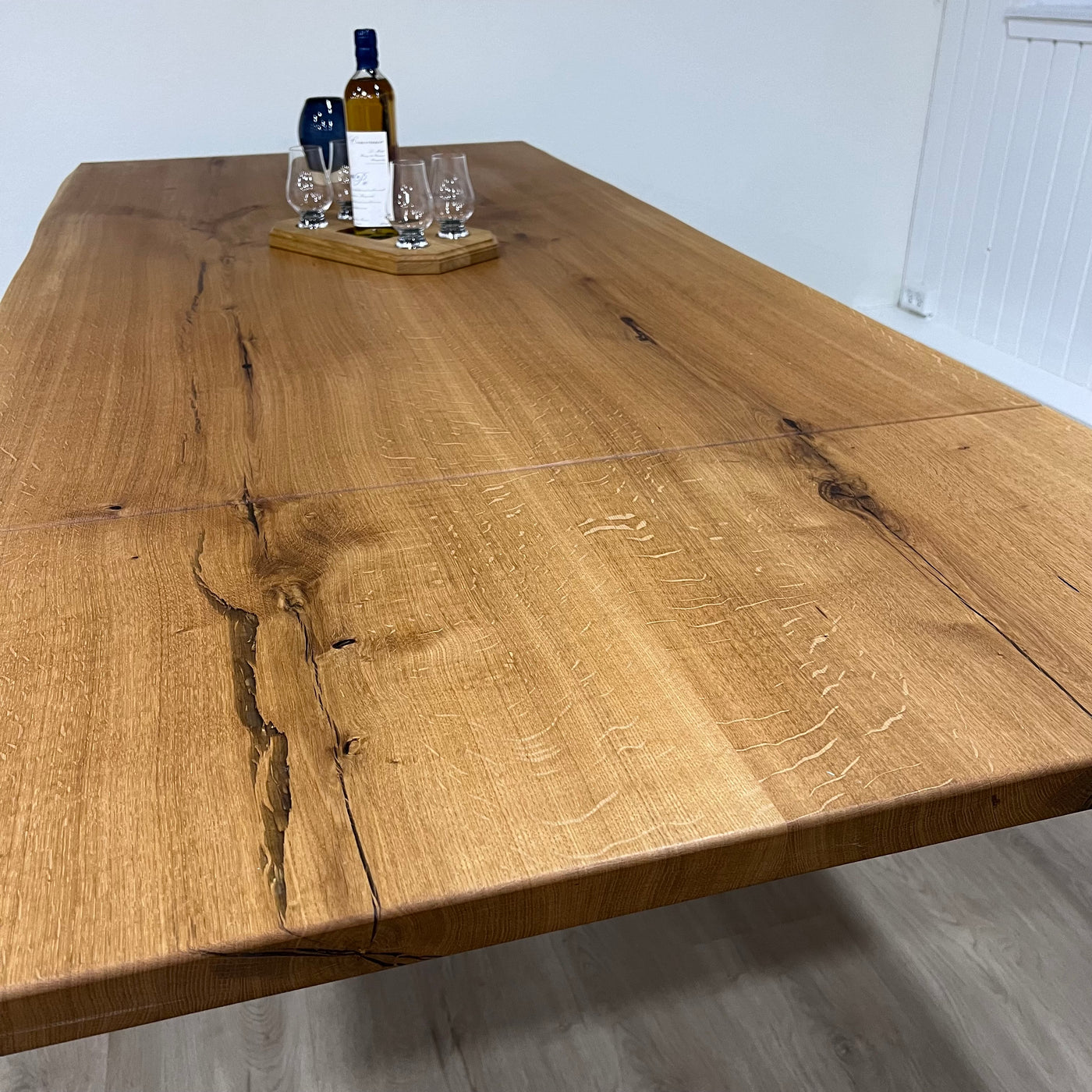 Spisebord | Egetræ | 180cm x 100cm + 45cm tillægsplade