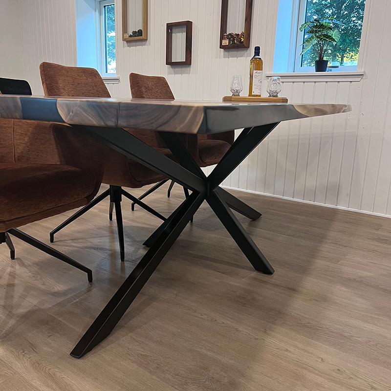 SPISEBORD | FRANSK VALNØD M/EPOXY | 220CM X 100CM CA.