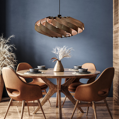 DAHLIA LAMPE I VALNØDDETRÆ